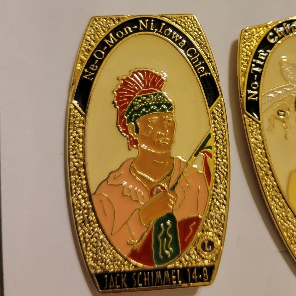 13pc Lions Club‎ International Native American Chiefs Enamel Trading Pin Set